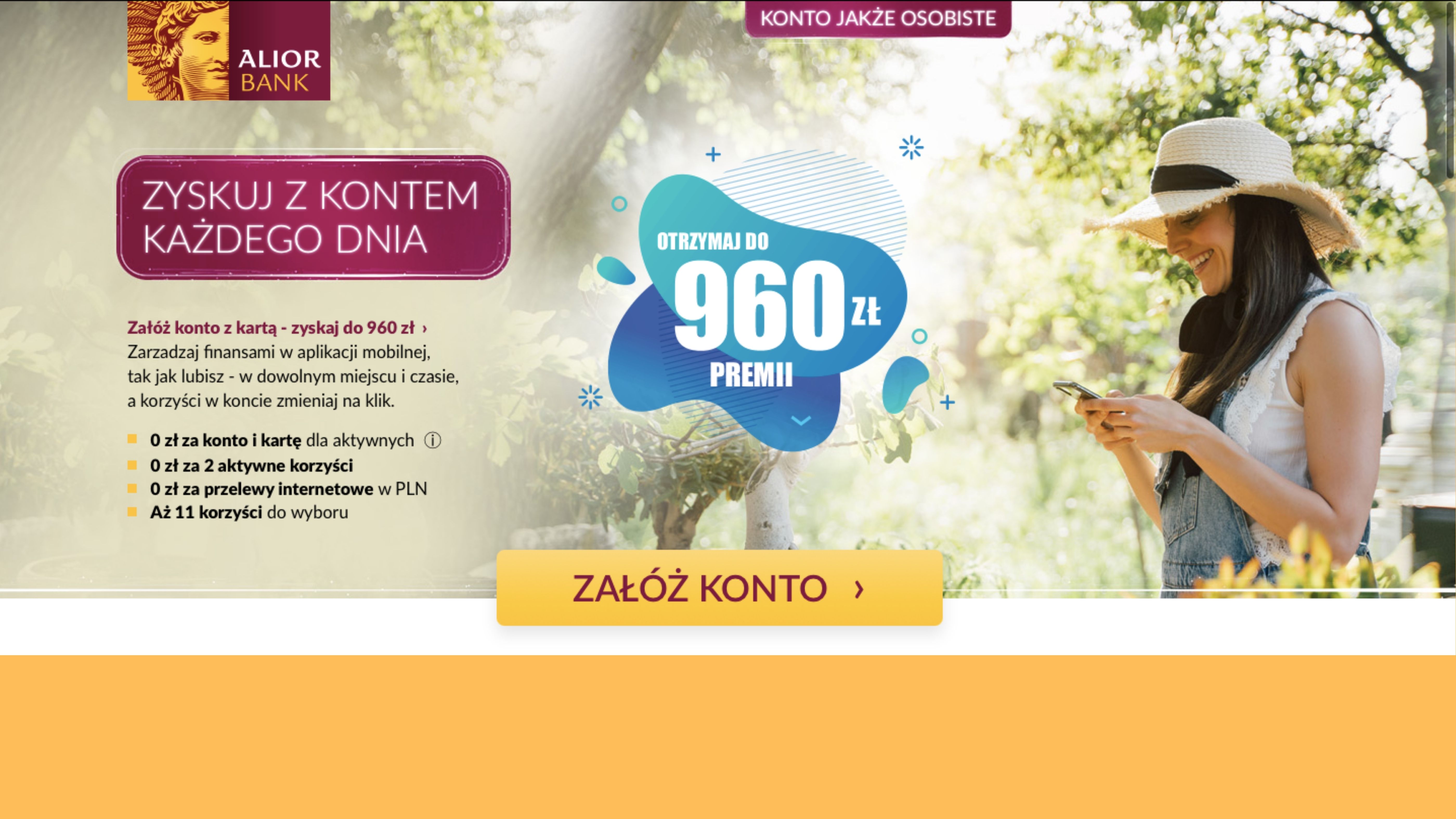 Załóż konto z kartą - zyskaj do 960 zł