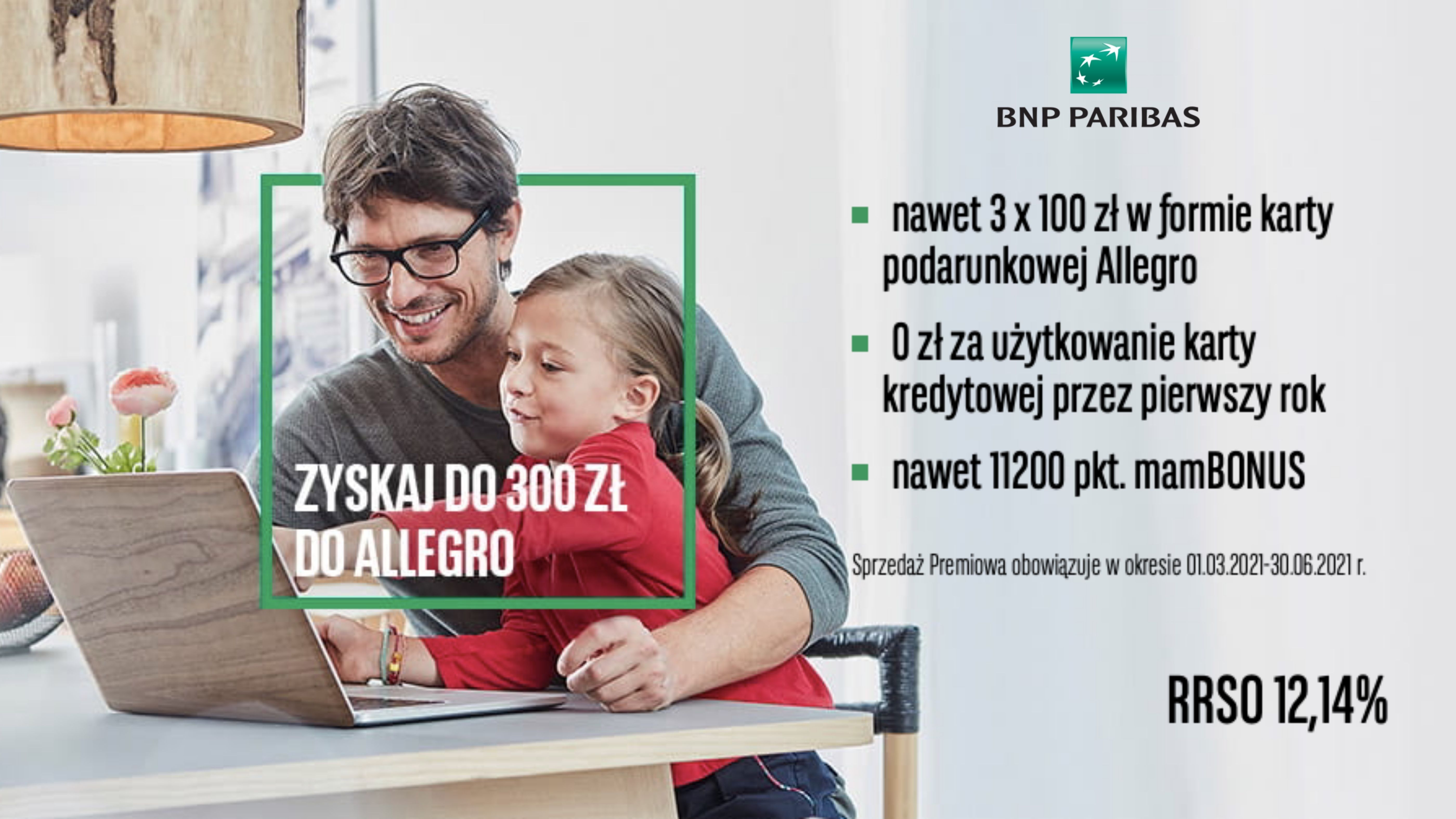 BNP -  Zgarnij 300 zł do Allegro