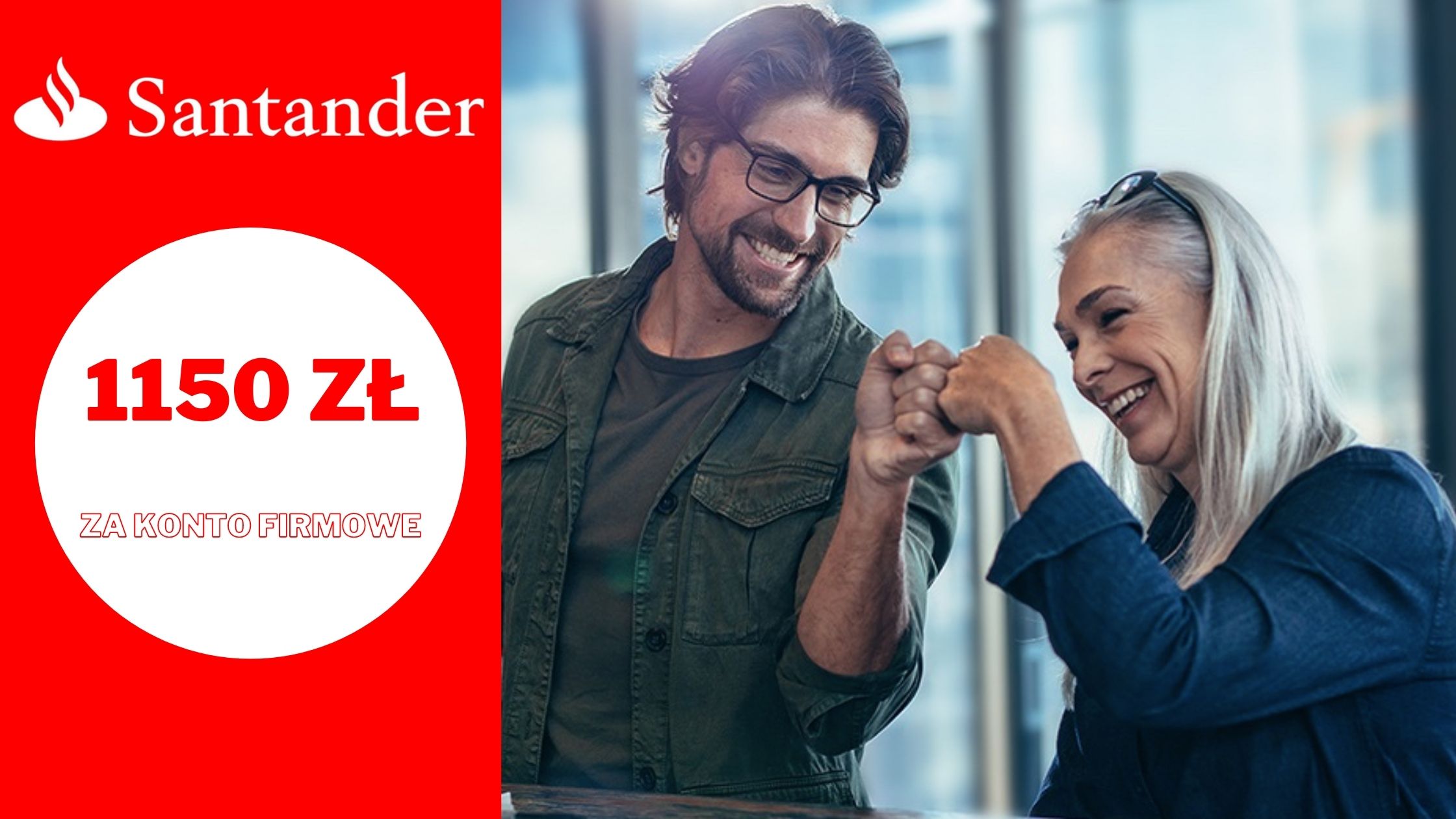 SANTANDER - 1150zł za konto firmowe Godne Polecenia
