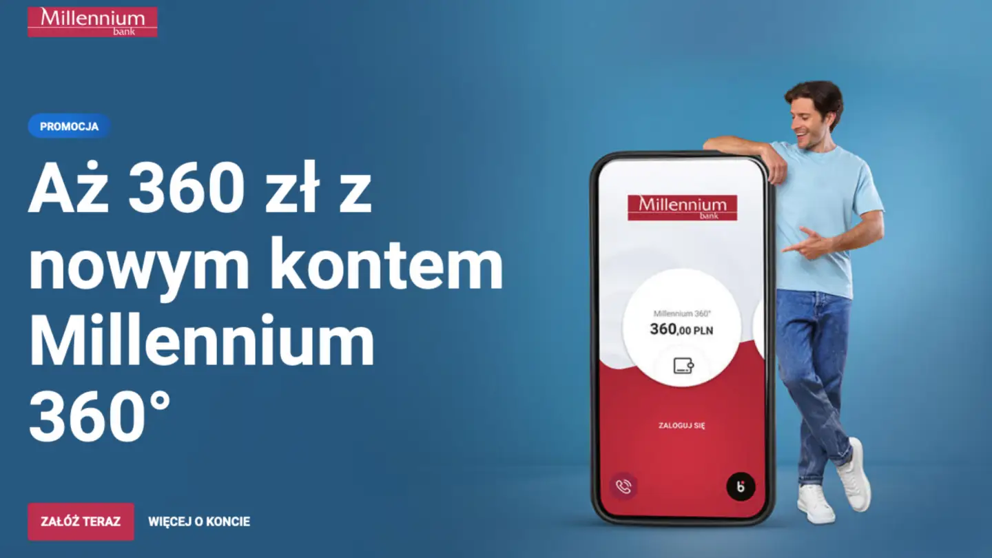 Millennium- 360 zł z kontem 360°
