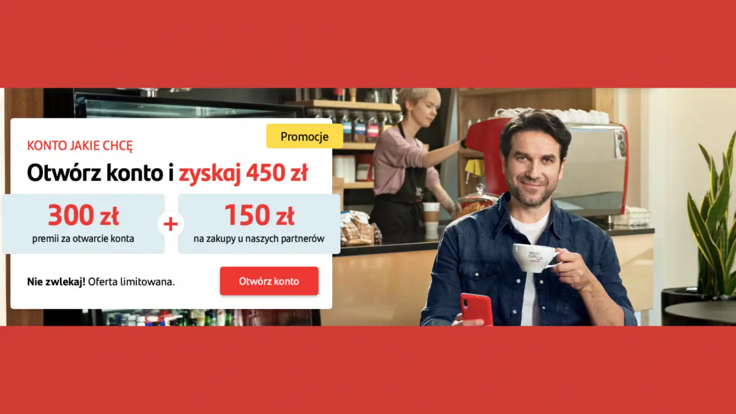 Santander - Zyskaj do 300 zł + 150 zł