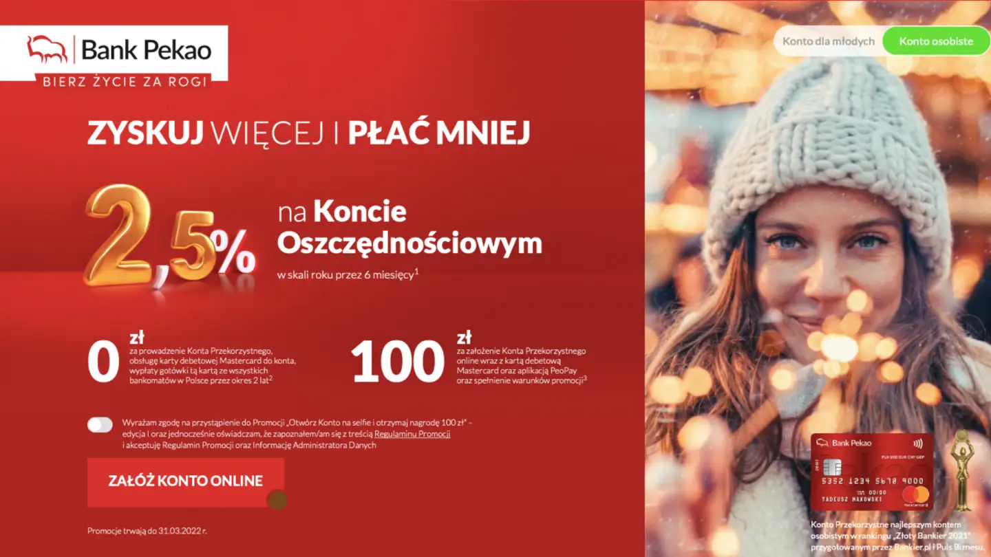 Pekao 100 zł dla Ciebie