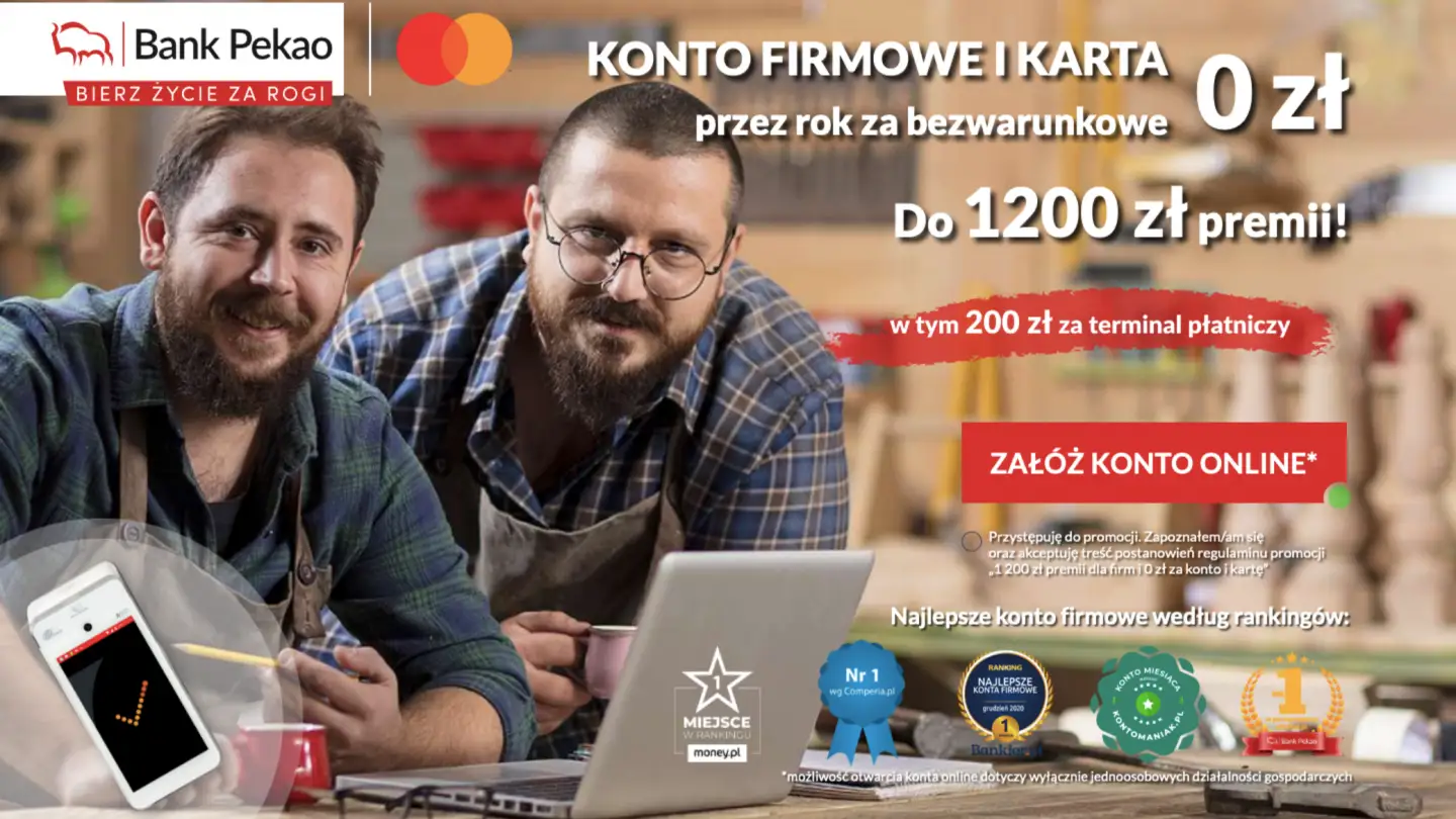 Pekao 1200 zł dla Firm