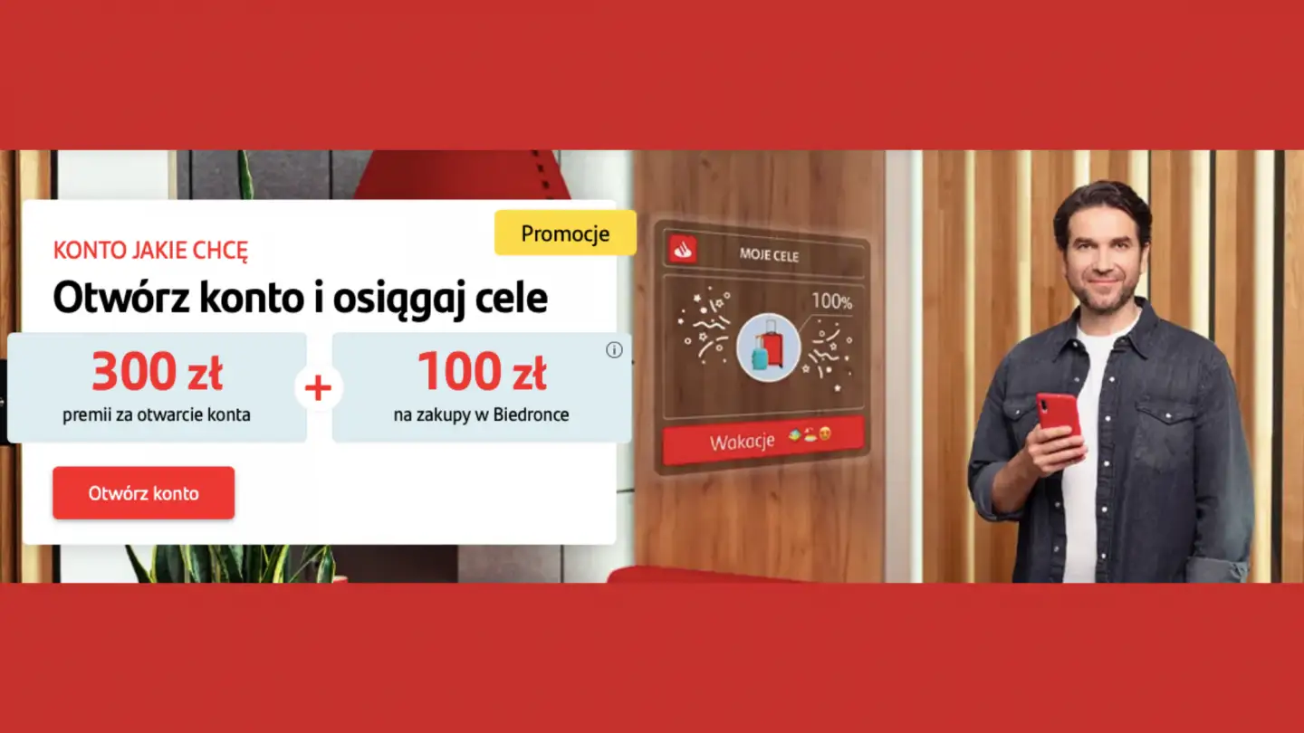 Santander - Zyskaj do 300 zł + 100 zł