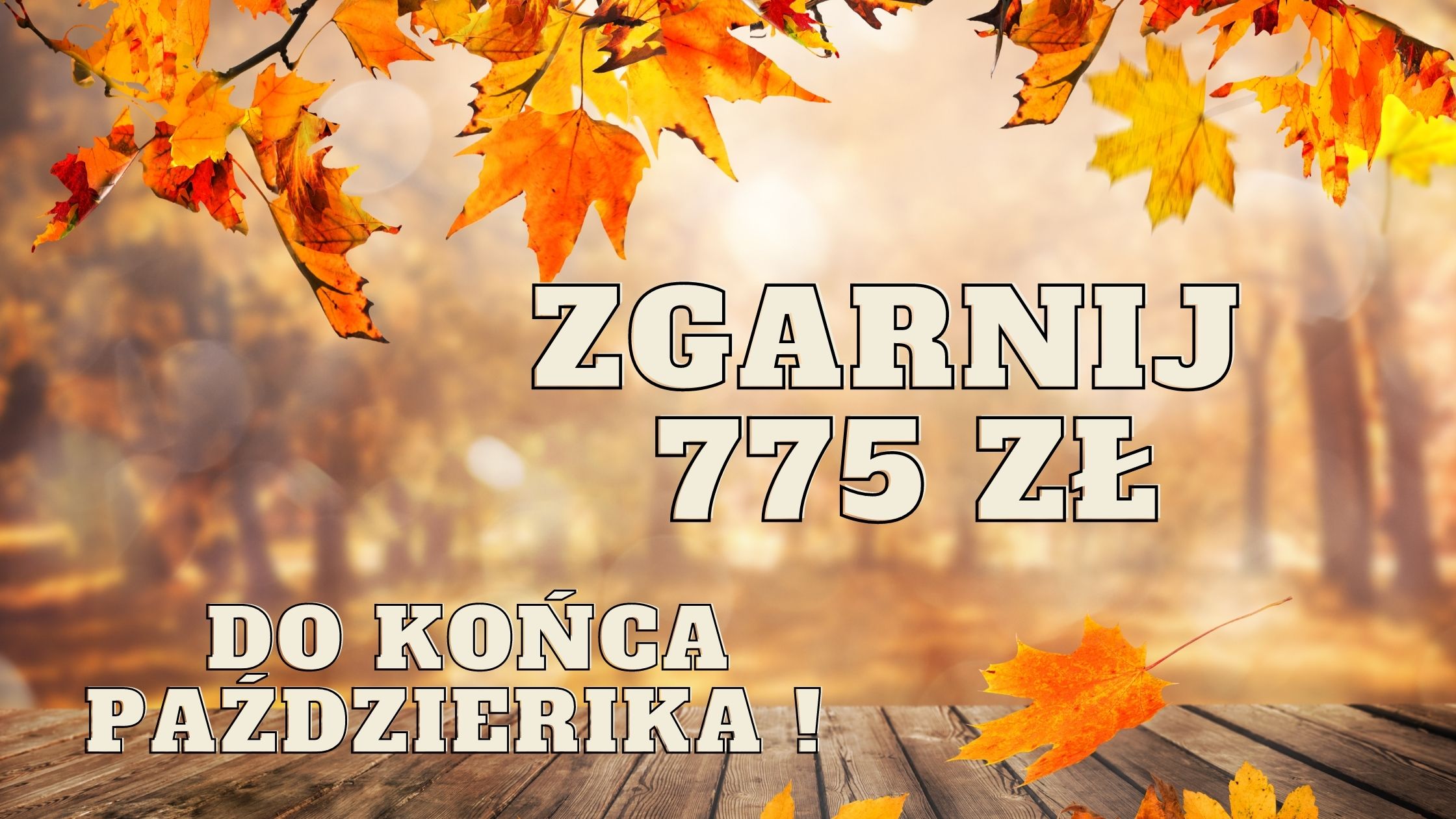 Zgarnij  775 zł  do końca października !