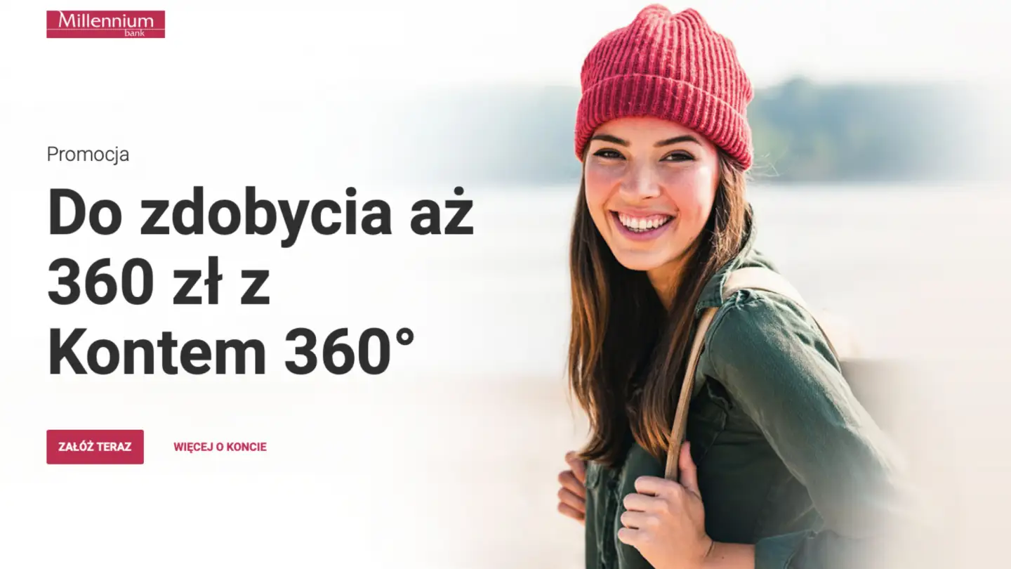 Millennium- 360 zł z kontem 360°