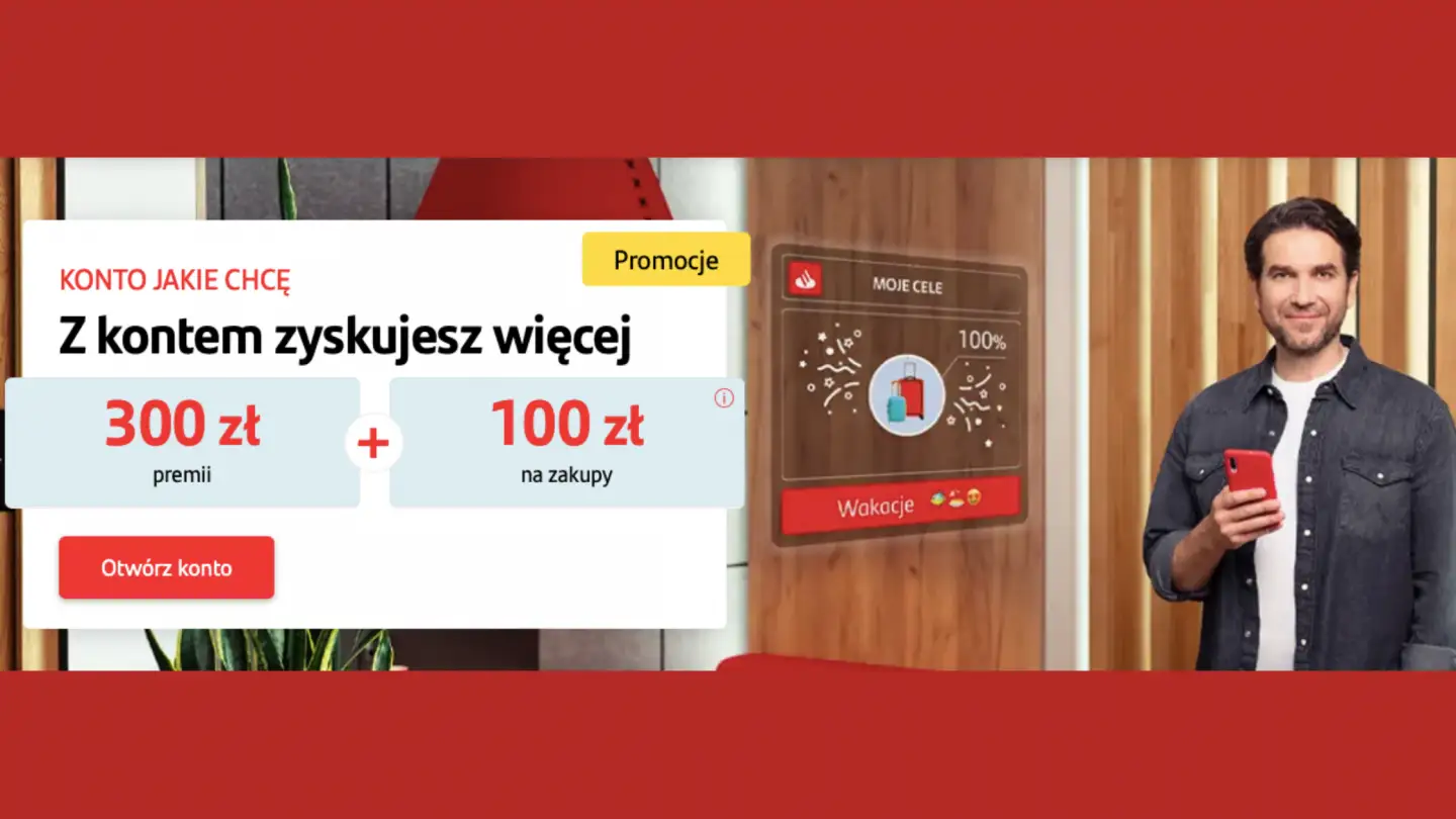 Santander - Zyskaj do 300 zł + 100 zł